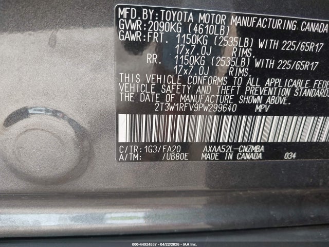 Toyota Rav4 Xle 2023 2T3W1RFV9PW299640 Image 9