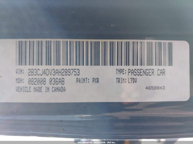 Продаж на аукціоні авто 2010 Dodge Challenger Se, vin: 2B3CJ4DV3AH289753, номер лоту: 44924700