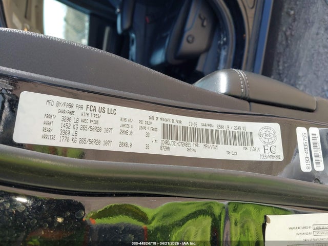 Aukcja sprzedaży 2017 Dodge Durango Gt, vin: 1C4RDJDG1HC724895, numer aukcji: 44924718