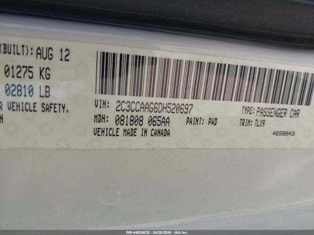 2013 Chrysler 300 Motown მანქანა იყიდება აუქციონზე, vin: 2C3CCAAG6DH520697, აუქციონის ნომერი: 44924828