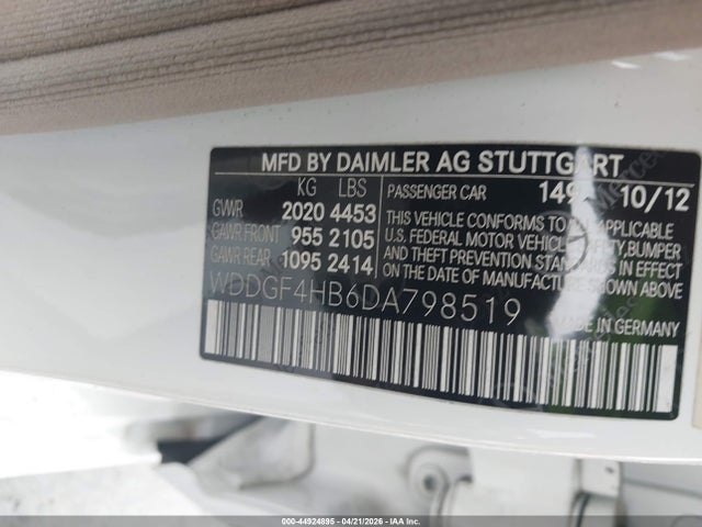 Продаж на аукціоні авто 2013 Mercedes-benz C 250 Sport, vin: WDDGF4HB6DA798519, номер лоту: 44924895
