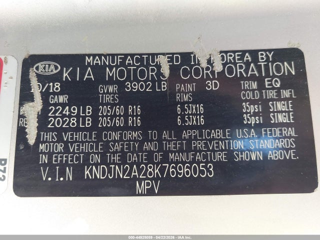 2019 Kia Soul მანქანა იყიდება აუქციონზე, vin: KNDJN2A28K7696053, აუქციონის ნომერი: 44925059