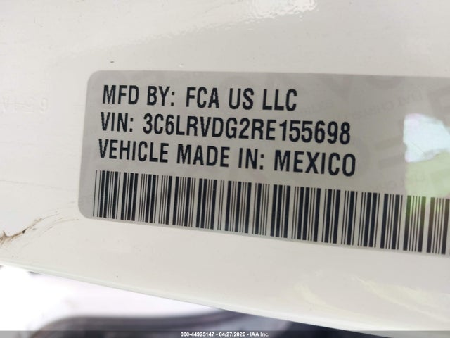 Продажа на аукционе авто 2024 Ram Promaster 2500 Tradesman High Roof 159 Wb W/pass Seat, vin: 3C6LRVDG2RE155698, номер лота: 44925147