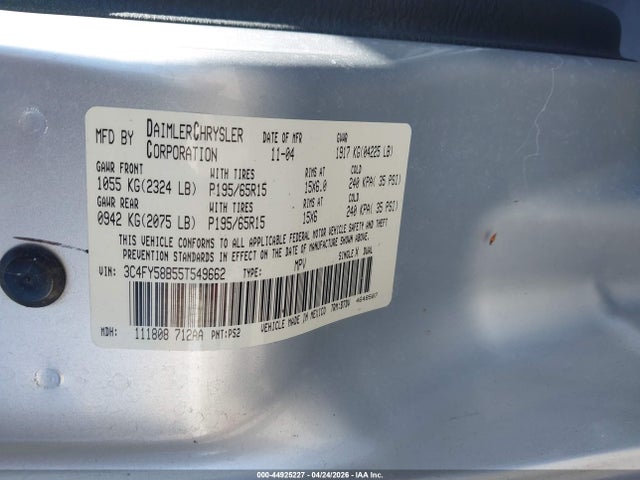 Продаж на аукціоні авто 2005 Chrysler Pt Cruiser Touring, vin: 3C4FY58B55T549662, номер лоту: 44925227