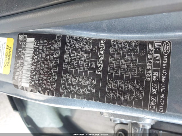 SALCP2RX2JH757725 Land Rover Discovery Sport Se