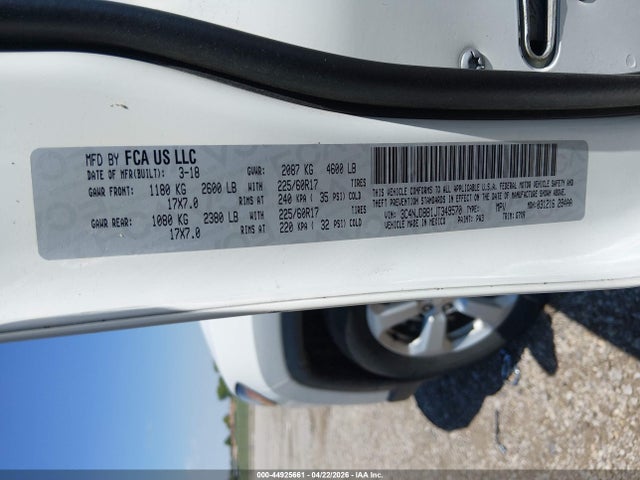Aukcja sprzedaży 2018 Jeep Compass Latitude 4x4, vin: 3C4NJDBB1JT349570, numer aukcji: 44925661