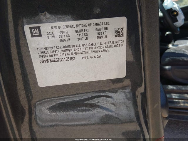 2G1WB5E37G1105162 Chevrolet Impala Limited Lt