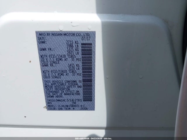 Aukcja sprzedaży 2017 Infiniti Qx60, vin: 5N1DL0MN1HC556791, numer aukcji: 44925936