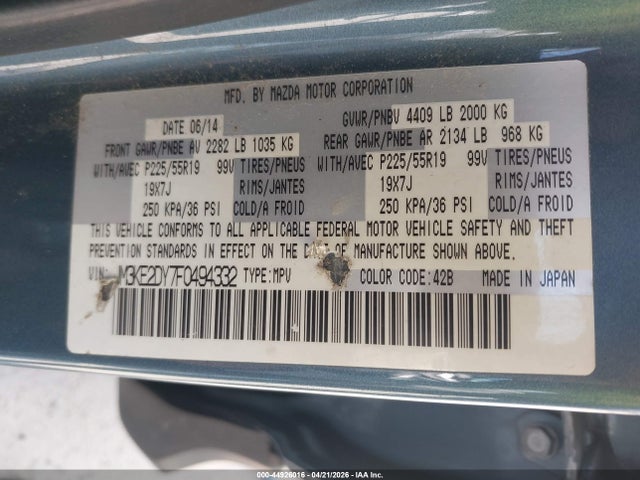 Mazda Cx-5 Grand Touring 2015 JM3KE2DY7F0494332 Image 9
