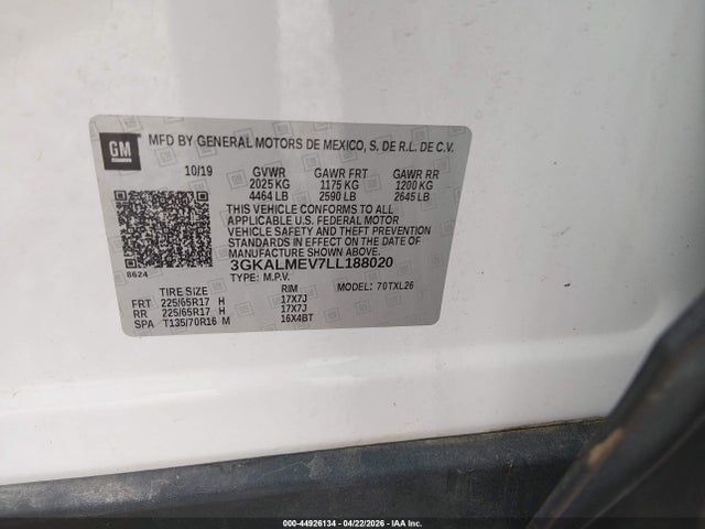 GMC Terrain Fwd Sle 2020 3GKALMEV7LL188020 Image 9
