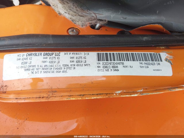 2014 Dodge Challenger R/t Classic მანქანა იყიდება აუქციონზე, vin: 2C3CDYBT2EH249799, აუქციონის ნომერი: 44926222