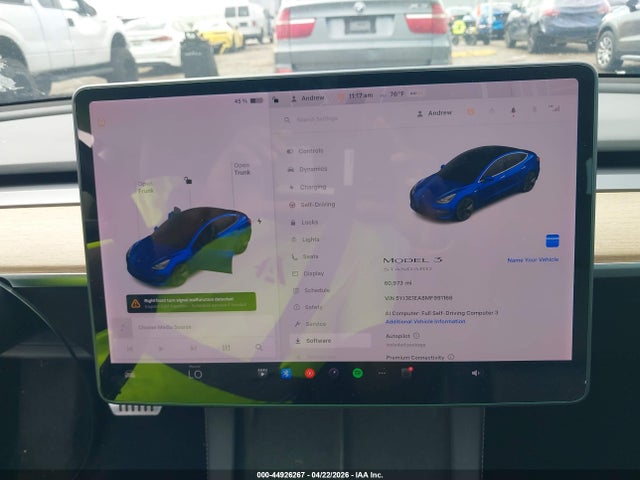Aukcja sprzedaży 2021 Tesla Model 3 Standard Range Plus Rear-wheel Drive, vin: 5YJ3E1EA8MF991168, numer aukcji: 44926267