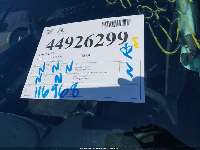 Nissan ROGUE SV 2015 KNMAT2MT9FP555542 Image 17
