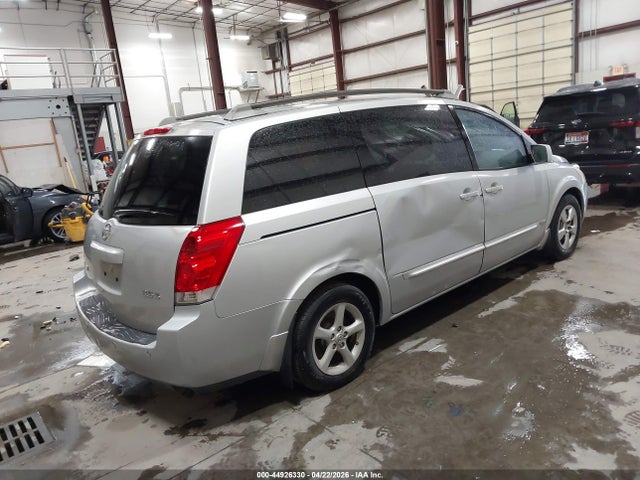 2006 Nissan Quest 3.5 S მანქანა იყიდება აუქციონზე, vin: 5N1BV28U66N108160, აუქციონის ნომერი: 44926330