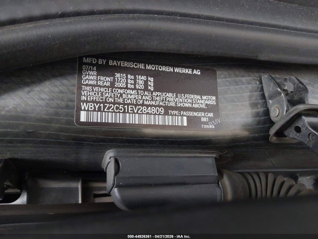 WBY1Z2C51EV284809 BMW I3
