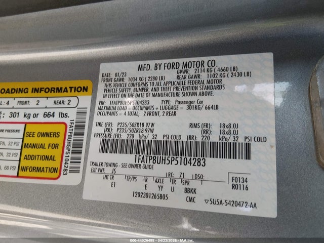 Ford Mustang Ecoboost Premium 2023 1FATP8UH5P5104283 Image 9