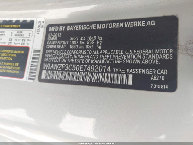 Mini Clubman Cooper 2014 WMWZF3C50ET492014 Image 9