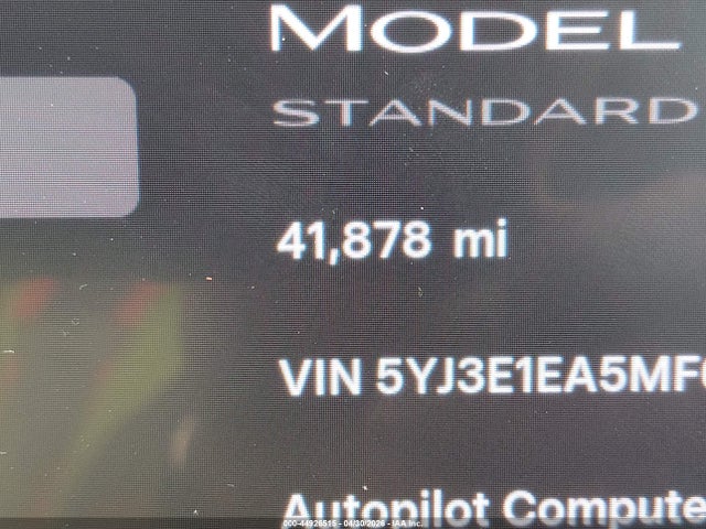 44926515 :رقم المزاد ، 5YJ3E1EA5MF006261 vin ، 2021 Tesla Model 3 Standard Range Plus Rear-wheel Drive مزاد بيع
