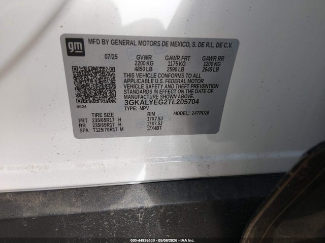 Продаж на аукціоні авто 2026 Gmc Terrain Awd At4, vin: 3GKALYEG2TL205704, номер лоту: 44926530