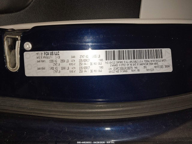 Продажа на аукционе авто 2018 Chrysler Pacifica Touring L, vin: 2C4RC1BG8JR128279, номер лота: 44926553