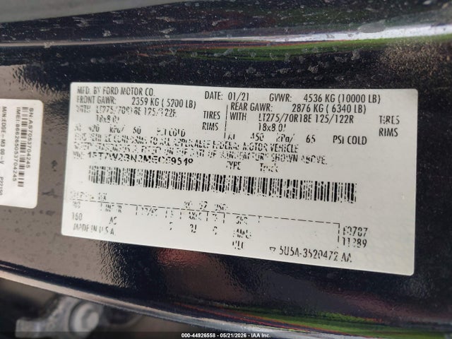 Ford F-250 Xl 2021 1FT7W2BN2MEC59549 Image 9