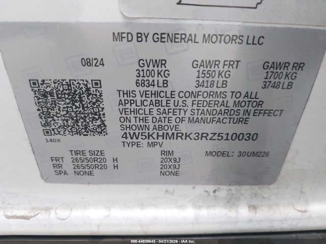4W5KHMRK3RZ510030 Acura Zdx A-spec