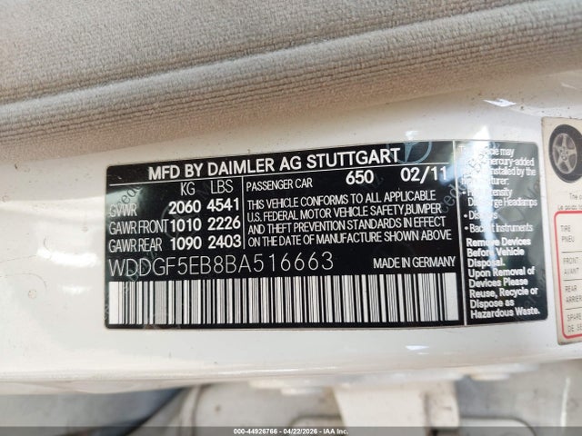 2011 Mercedes-benz C 300 Sport მანქანა იყიდება აუქციონზე, vin: WDDGF5EB8BA516663, აუქციონის ნომერი: 44926766