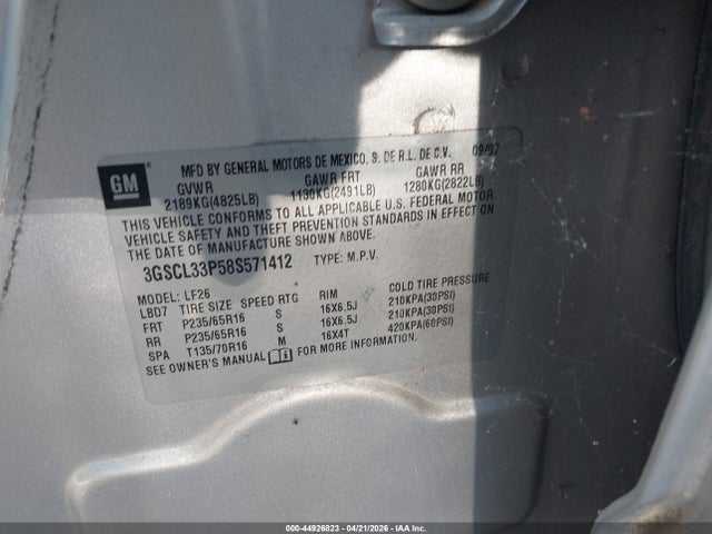 Aukcja sprzedaży 2008 Saturn Vue 4-cyl Xe, vin: 3GSCL33P58S571412, numer aukcji: 44926823