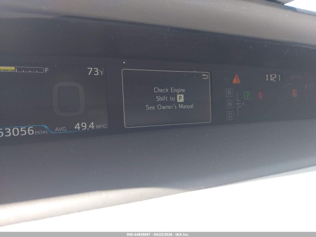 JTDKBRFUXH3048164 Toyota Prius Two
