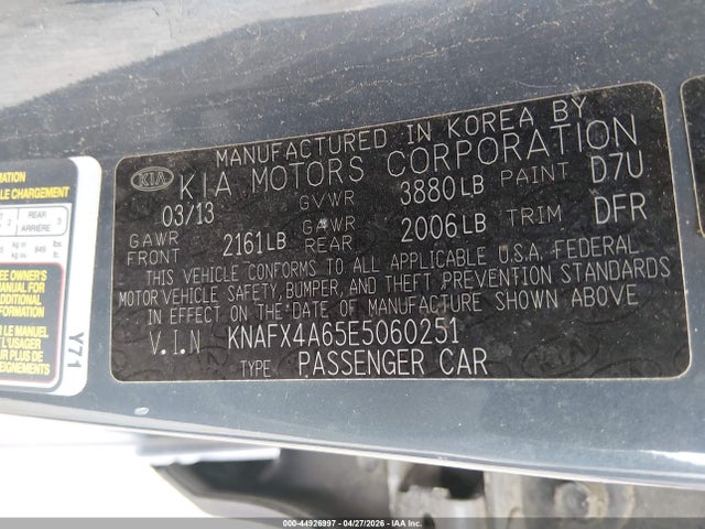 Aukcja sprzedaży 2014 Kia Forte Lx, vin: KNAFX4A65E5060251, numer aukcji: 44926997