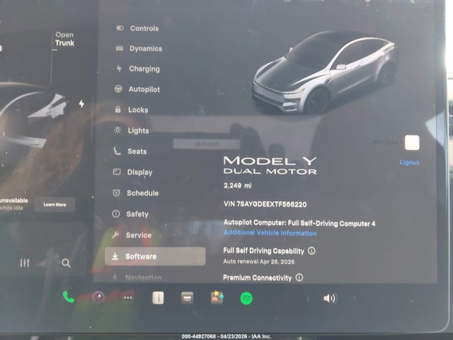 Продаж на аукціоні авто 2026 Tesla Model Y All-wheel Drive/long Range Launch Series/premium All-wheel Drive, vin: 7SAYGDEEXTF566220, номер лоту: 44927068