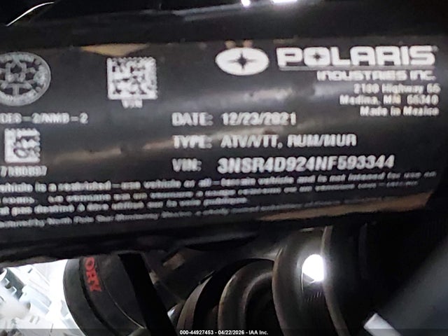 3NSR4D924NF593344 Polaris Rzr Pro Xp 4 Ultimate