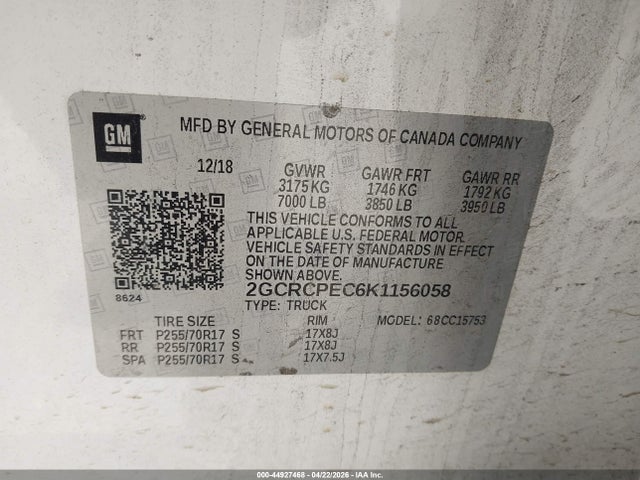 Chevrolet Silverado 1500 Ld Lt 2019 2GCRCPEC6K1156058 Image 9
