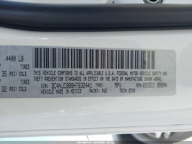 3C4NJCBB8HT632441 Jeep New Compass Latitude Fwd