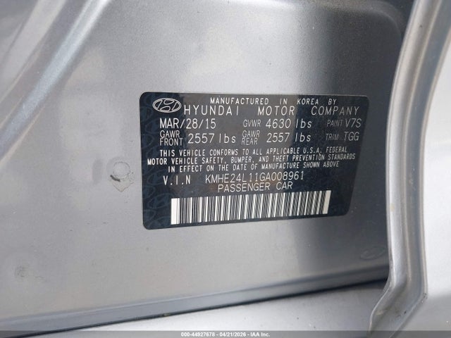 KMHE24L11GA008961 Hyundai Sonata Hybrid Se