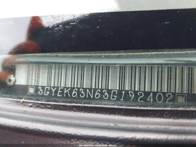 2003 Cadillac Escalade Ext Standard მანქანა იყიდება აუქციონზე, vin: 3GYEK63N63G192402, აუქციონის ნომერი: 44927810