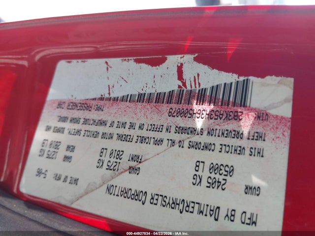 Продажа на аукционе авто 2006 Dodge Charger Rt, vin: 2B3KA53H36H500079, номер лота: 44927834