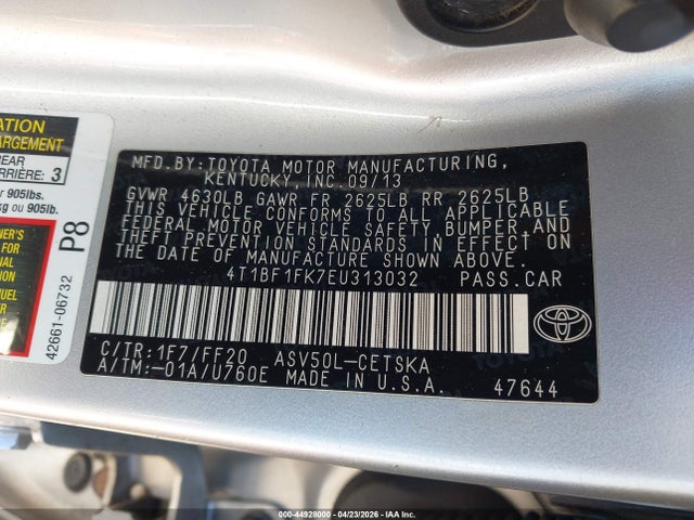 Продаж на аукціоні авто 2014 Toyota Camry Se Sport, vin: 4T1BF1FK7EU313032, номер лоту: 44928000