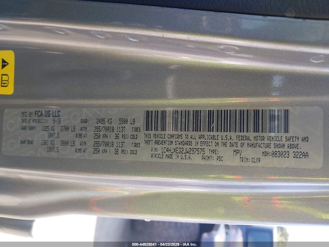 Продаж на аукціоні авто 2018 Jeep Wrangler Unlimited Sahara 4x4, vin: 1C4HJXEG2JW297575, номер лоту: 44928041