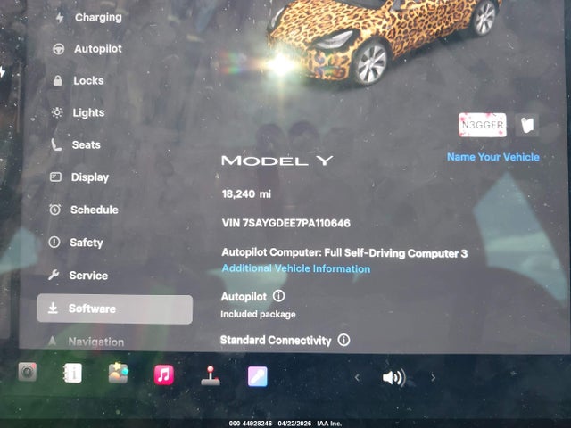 Продаж на аукціоні авто 2023 Tesla Model Y, vin: 7SAYGDEE7PA110646, номер лоту: 44928246
