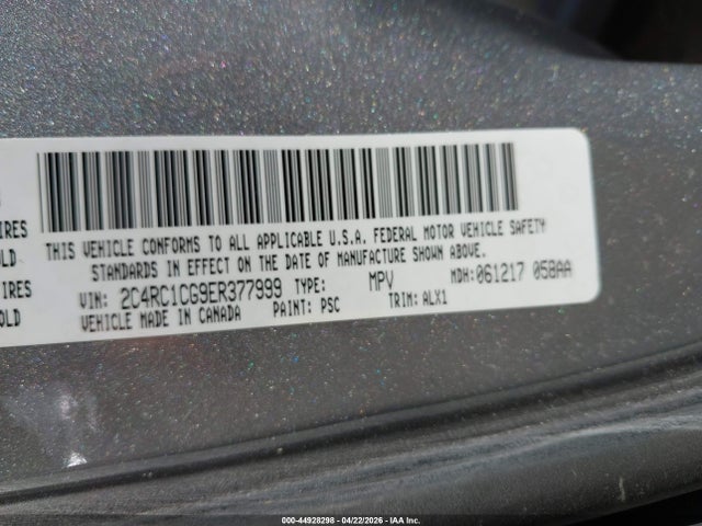 Aukcja sprzedaży 2014 Chrysler Town & Country Touring-l, vin: 2C4RC1CG9ER377999, numer aukcji: 44928298