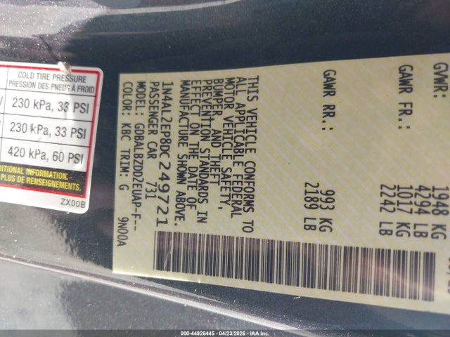 44928445 :رقم المزاد ، 1N4AL2EP8DC249721 vin ، 2013 Nissan Altima 2.5 S مزاد بيع