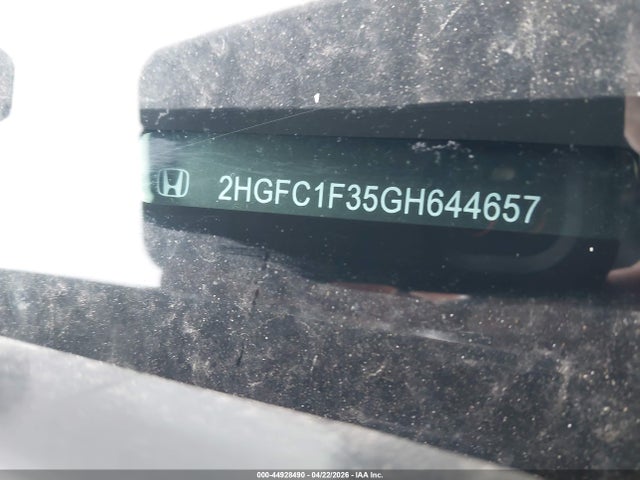 Продаж на аукціоні авто 2016 Honda Civic Ex-t, vin: 2HGFC1F35GH644657, номер лоту: 44928490