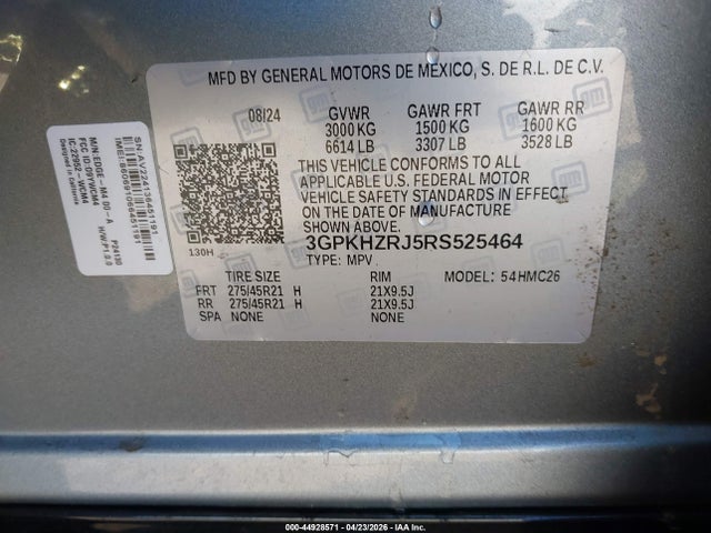 Aukcja sprzedaży 2024 Honda Prologue Elite, vin: 3GPKHZRJ5RS525464, numer aukcji: 44928571
