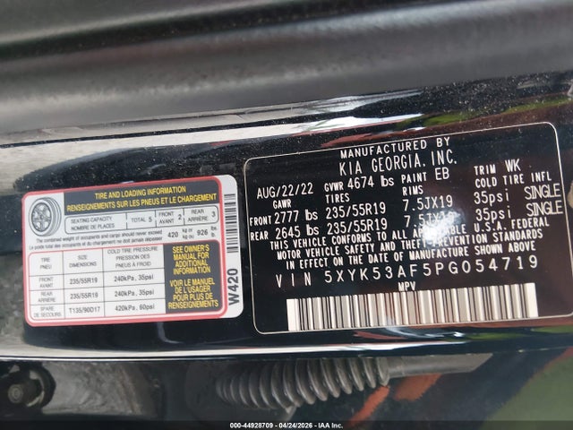 Aukcja sprzedaży 2023 Kia Sportage Sx-prestige, vin: 5XYK53AF5PG054719, numer aukcji: 44928709