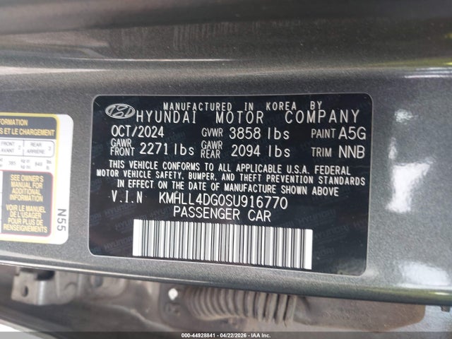 Auction sale of the 2025 Hyundai Elantra Se, vin: KMHLL4DG0SU916770, lot number: 44928841