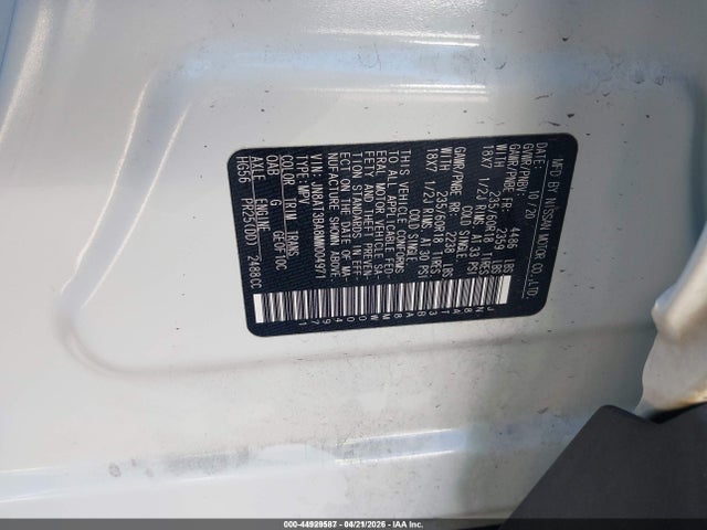 JN8AT3BA8MW004971 Nissan Rogue Sv Fwd