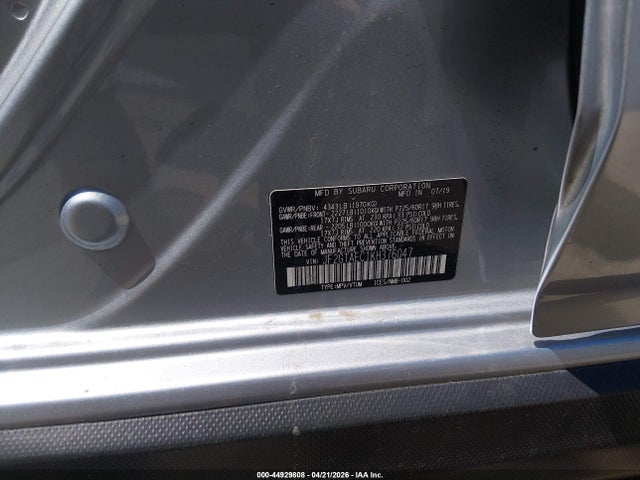 Subaru Crosstrek 2.0i Premium 2019 JF2GTAEC1KH376047 Image 9