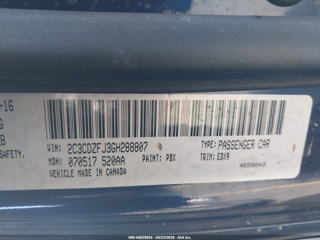 Продаж на аукціоні авто 2016 Dodge Challenger R/t Scat Pack, vin: 2C3CDZFJ3GH288807, номер лоту: 44929854