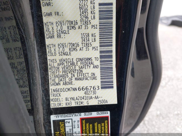 Продаж на аукціоні авто 2022 Nissan Frontier King Cab S 4x4, vin: 1N6ED1CM7NN666763, номер лоту: 44929894